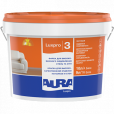 краска для потолков и стен Aura Luxpro 3 (аура Люкспро 3) 10л