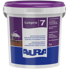 краска для потолков и стен Aura Luxpro 7 (Аура Люкспро 7) 1л