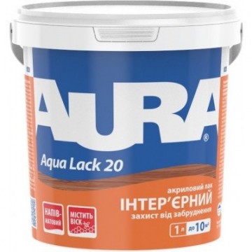 Aura Aqua Lack 20 акриловый лак для интерьеров 1 л
