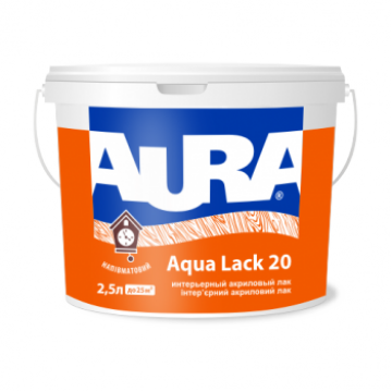 Aura Aqua Lack 20 акриловый лак для интерьеров 2,5 л